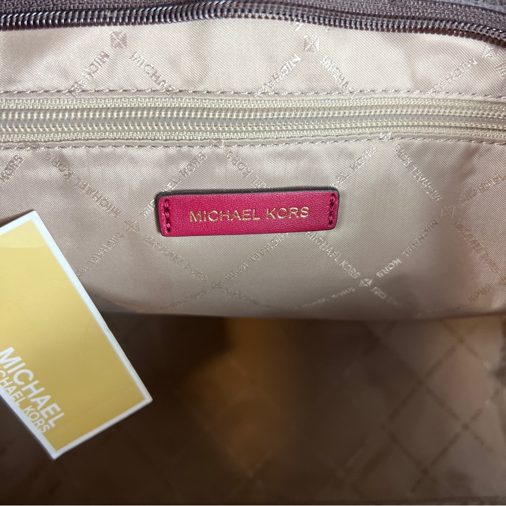Michael Kors Large Signature Logo Tote Shoulder Bag NWT - Picture 7 of 14